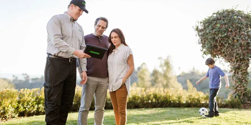 Terminix tech speaking with customers